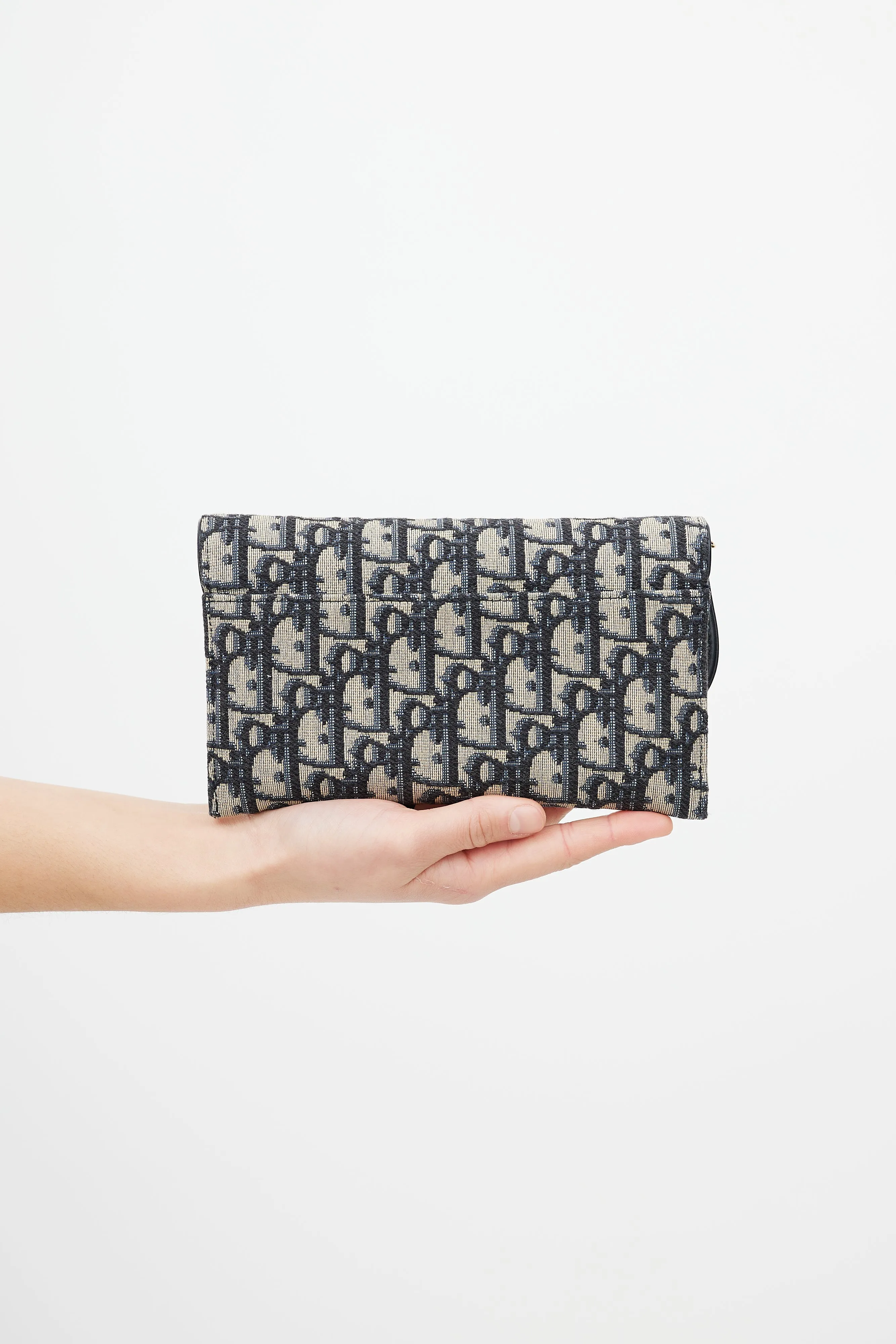 2020 Navy & Beige Saddle Pouch Crossbody Bag