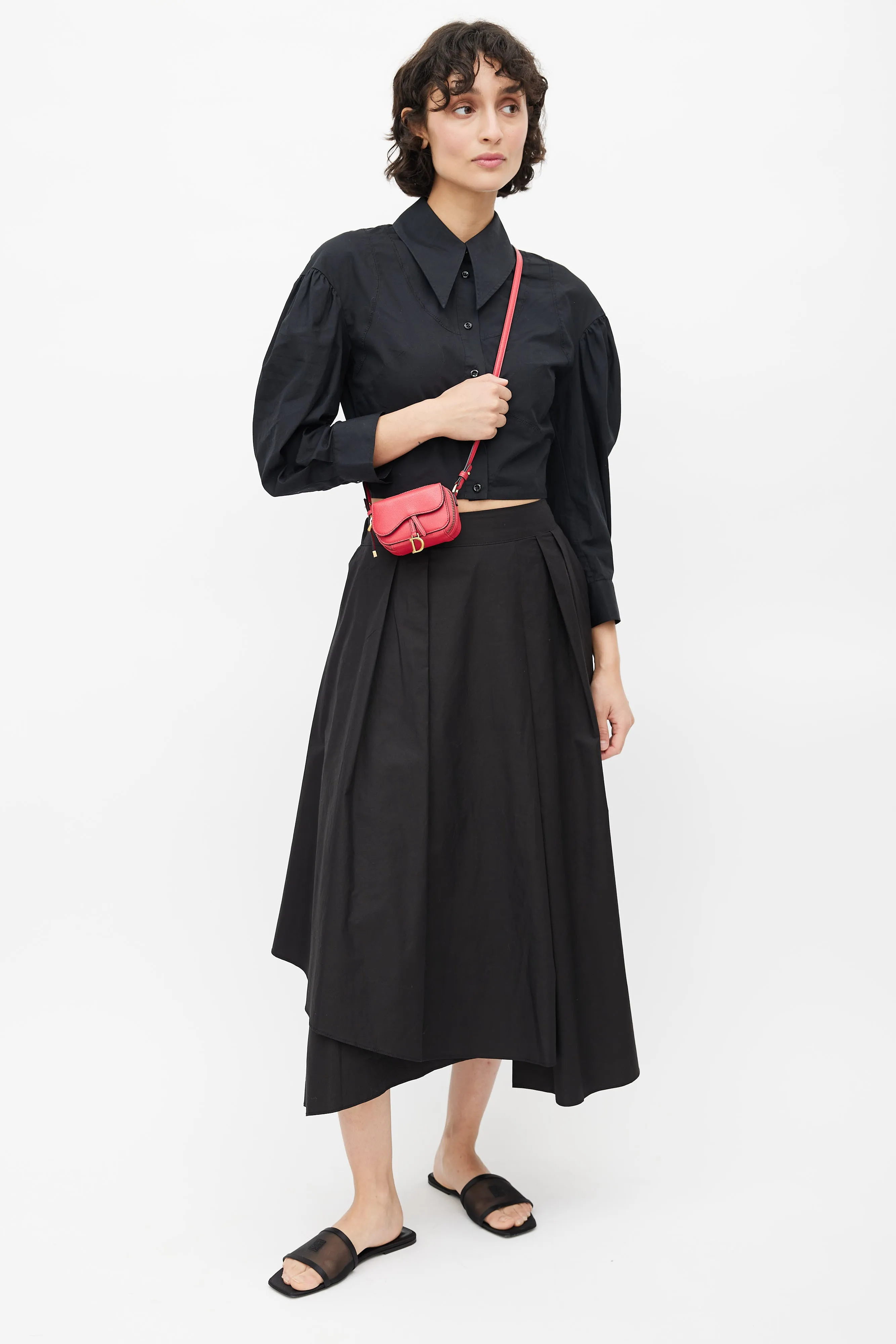 2021 Red Mini Saddle Crossbody Pouch