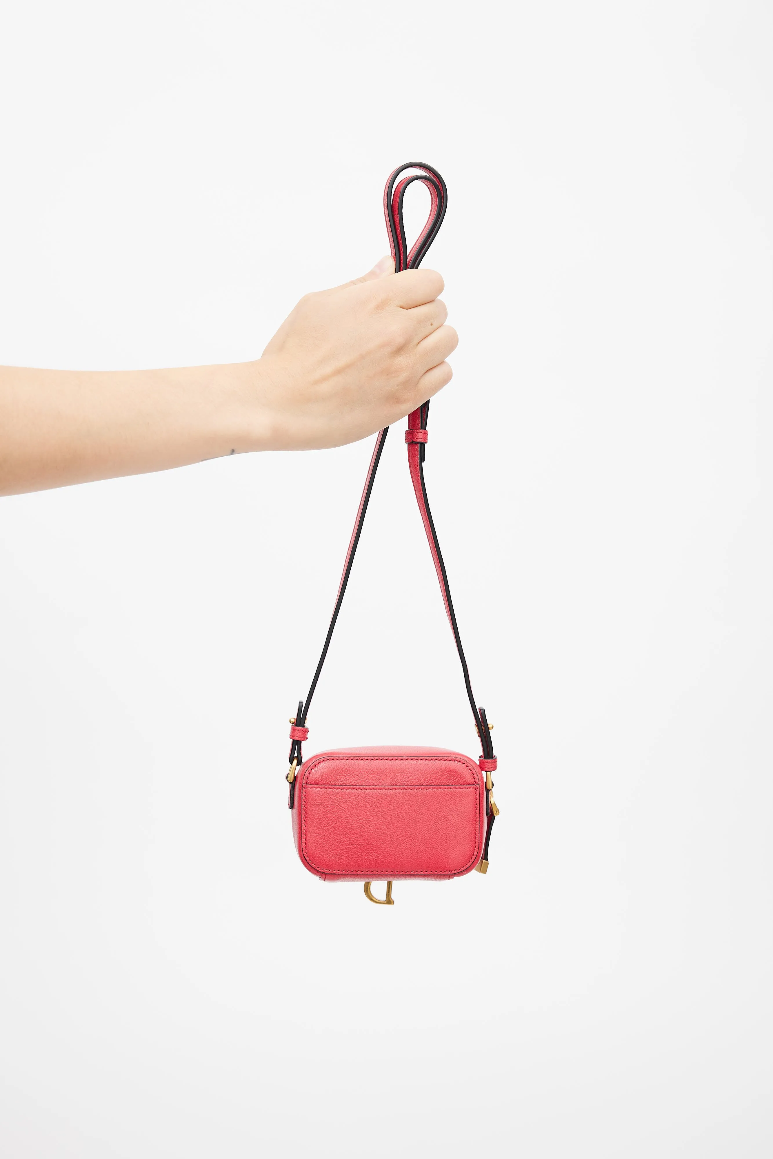 2021 Red Mini Saddle Crossbody Pouch