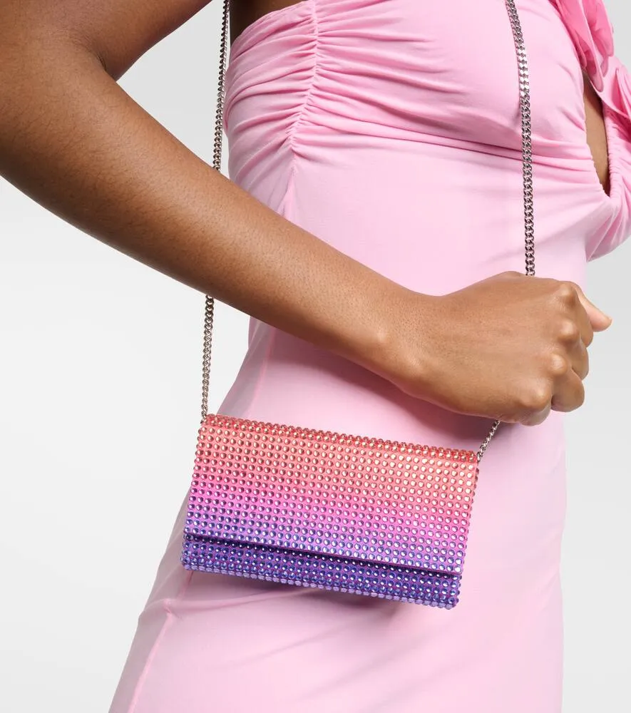 Amina Muaddi Super Amini Paloma Mini embellished clutch