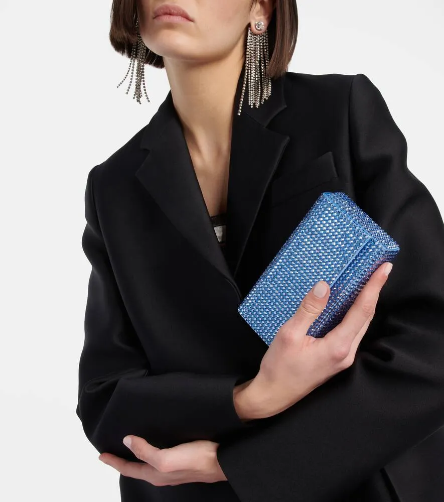 Amina Muaddi Superamini embellished clutch