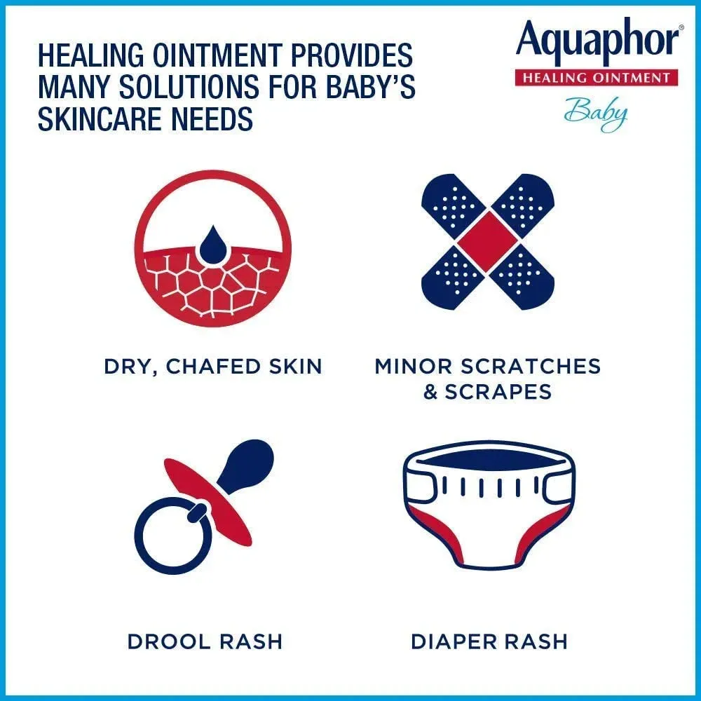 Aquaphor Baby Healing Ointment for Dry or Cracked Skin, Jar - 14 Oz