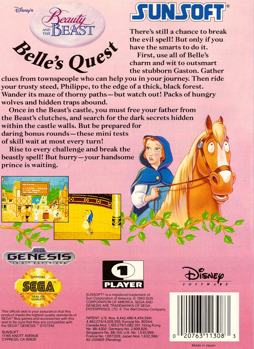 Belle's Quest - Sega Genesis Pre-Played