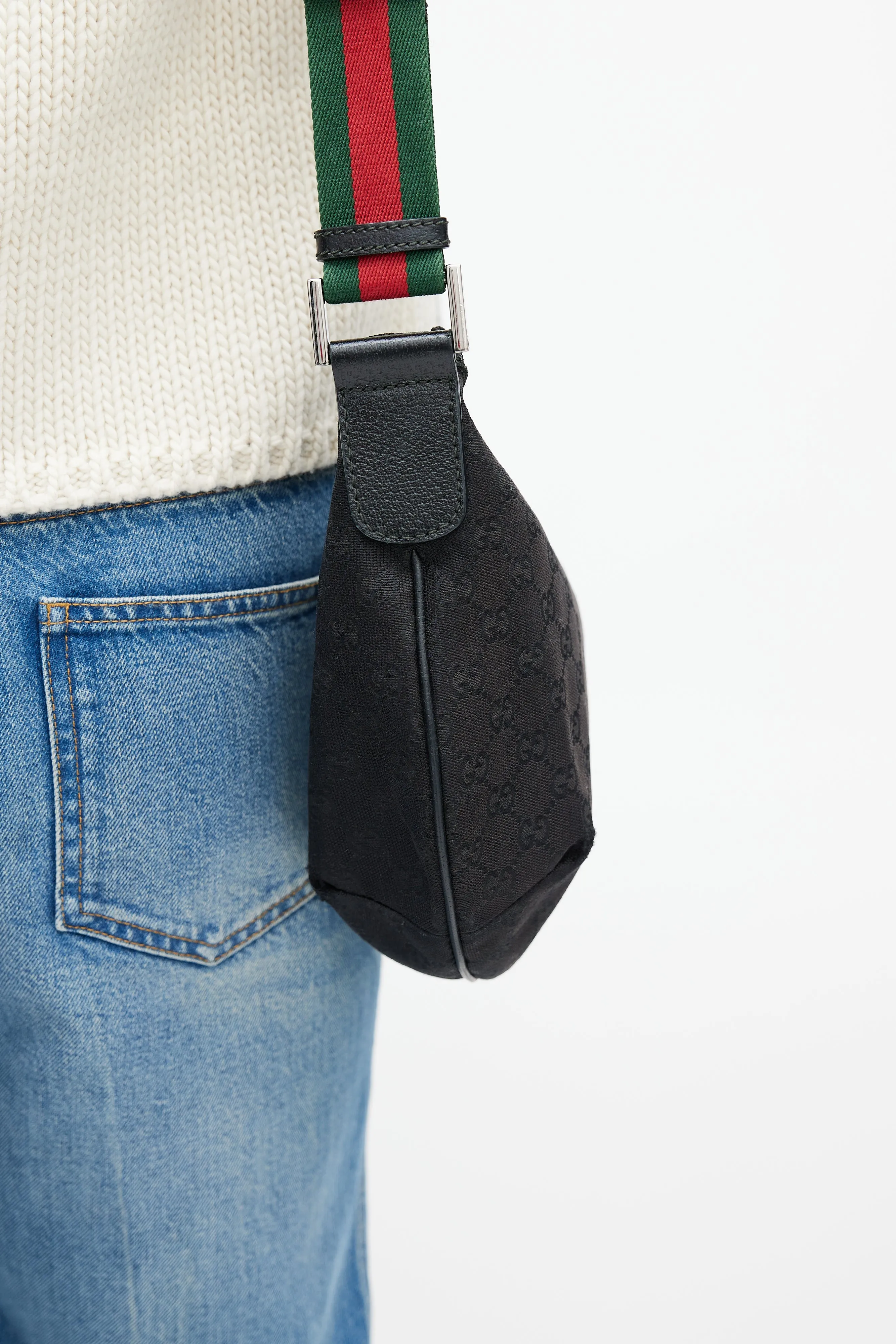 Black & Multicolour Monogram Saddle Messenger