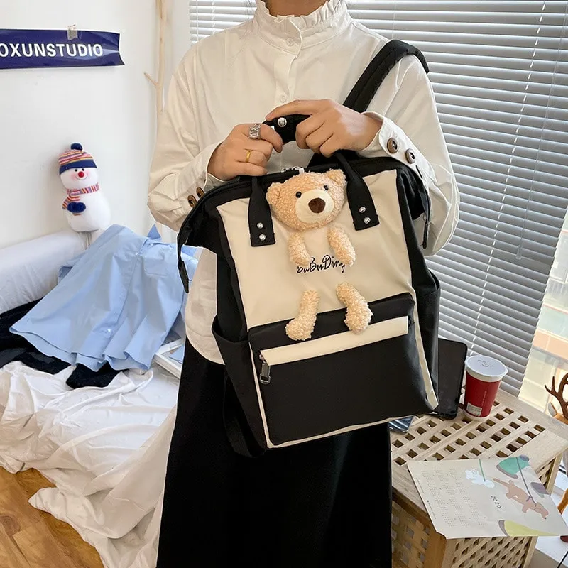 Cartoon Bear Nylon Waterproofing Backpack