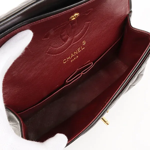 Chanel 1992 Made Paris Limited Design Flap Chain Bag Black