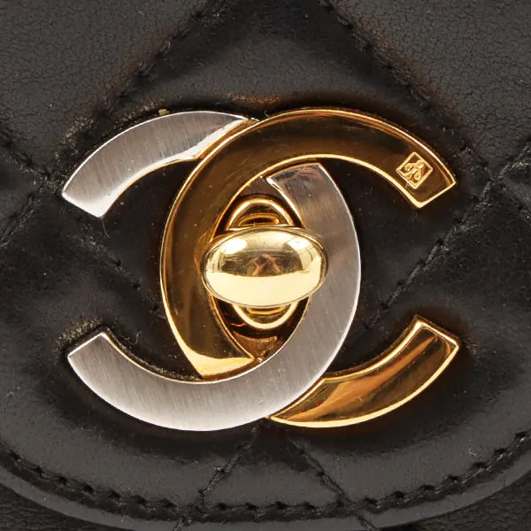 Chanel 1992 Made Paris Limited Design Flap Chain Bag Black