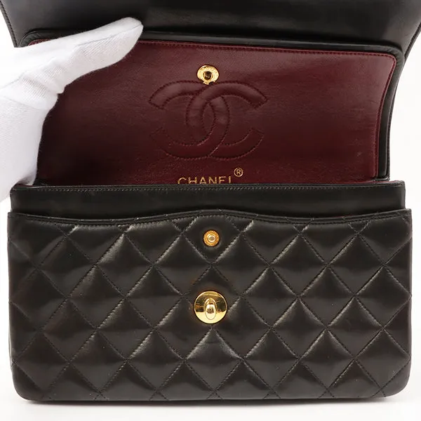 Chanel 1992 Made Paris Limited Design Flap Chain Bag Black
