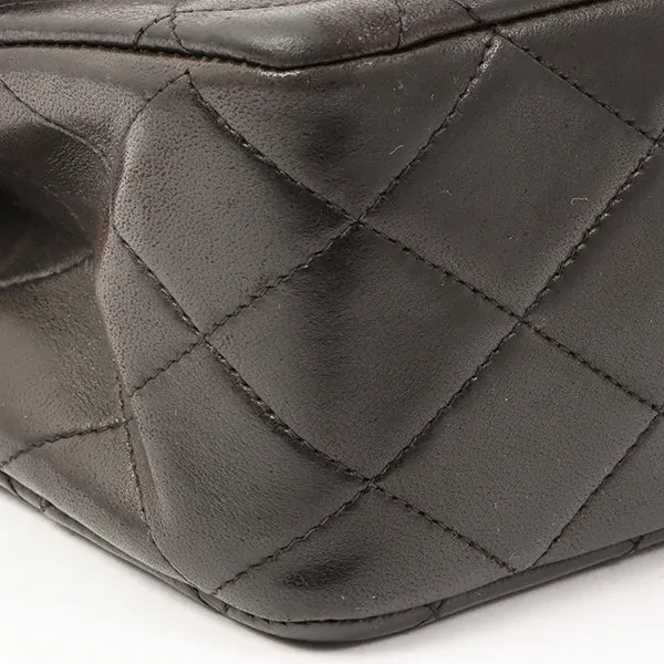 Chanel 1992 Made Paris Limited Design Flap Chain Bag Black