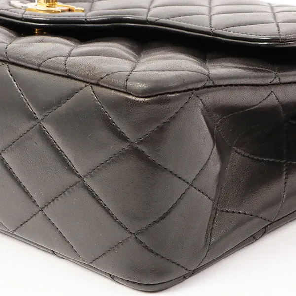 Chanel 1992 Made Paris Limited Design Flap Chain Bag Black