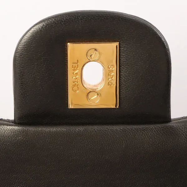 Chanel Around 1998 Made Classic Flap Chain Bag 25Cm Black
