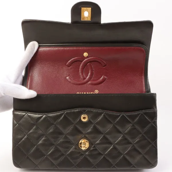 Chanel Around 1998 Made Classic Flap Chain Bag 25Cm Black