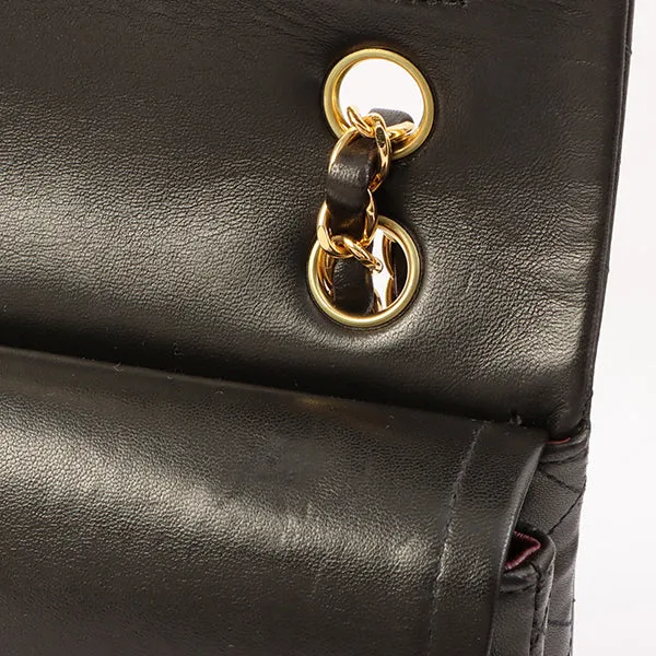 Chanel Around 1998 Made Classic Flap Chain Bag 25Cm Black