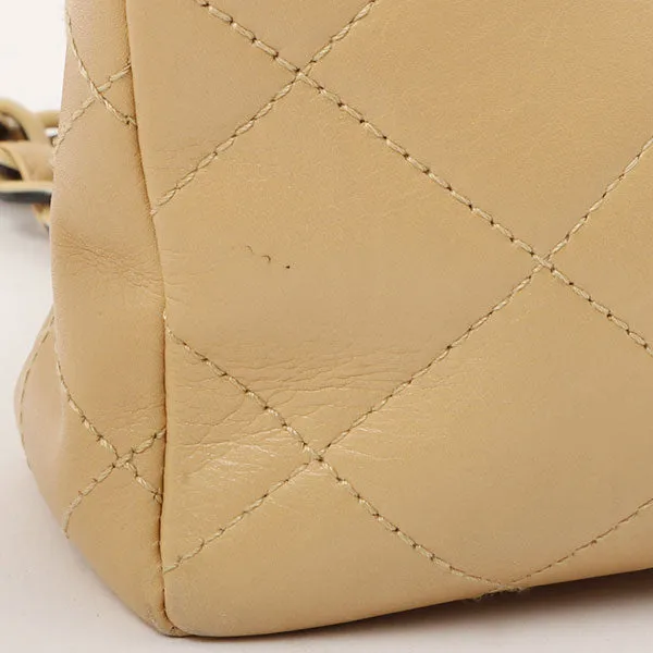 Chanel Around 2000 Made Classic Flap Acrylic Chain Bag 25Cm Beige