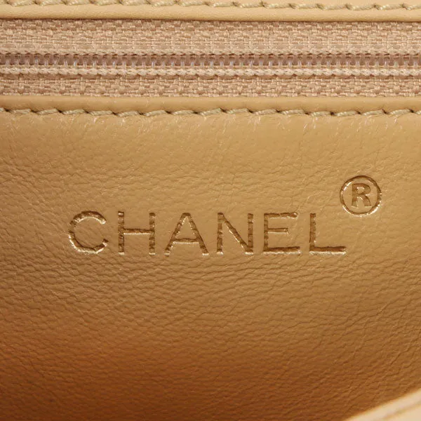 Chanel Around 2000 Made Classic Flap Acrylic Chain Bag 25Cm Beige