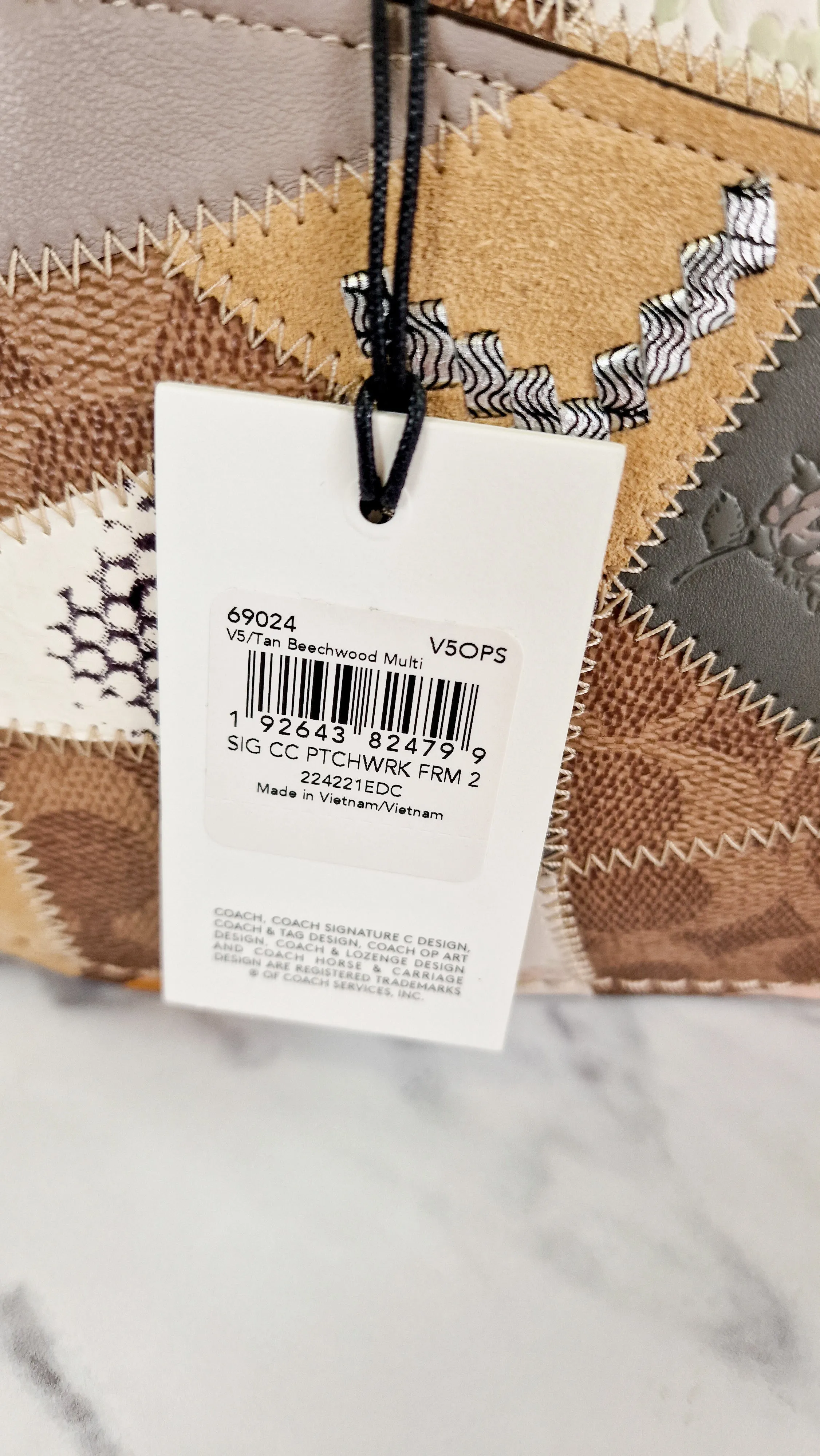 Coach 1941 Frame Bag 23 with Kisslock & Signature Patchwork in Smooth Chalk White Leather - Crossbody Handbag - Coach 69024