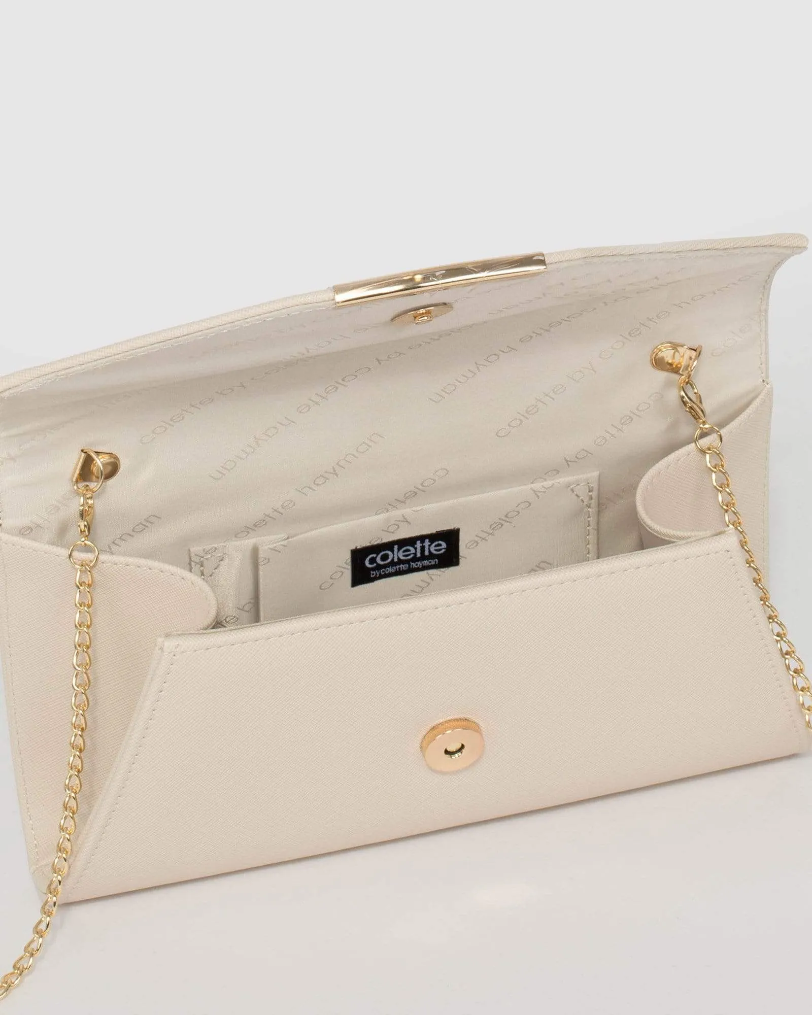 Ivory Lucille Envelope Clutch Bag