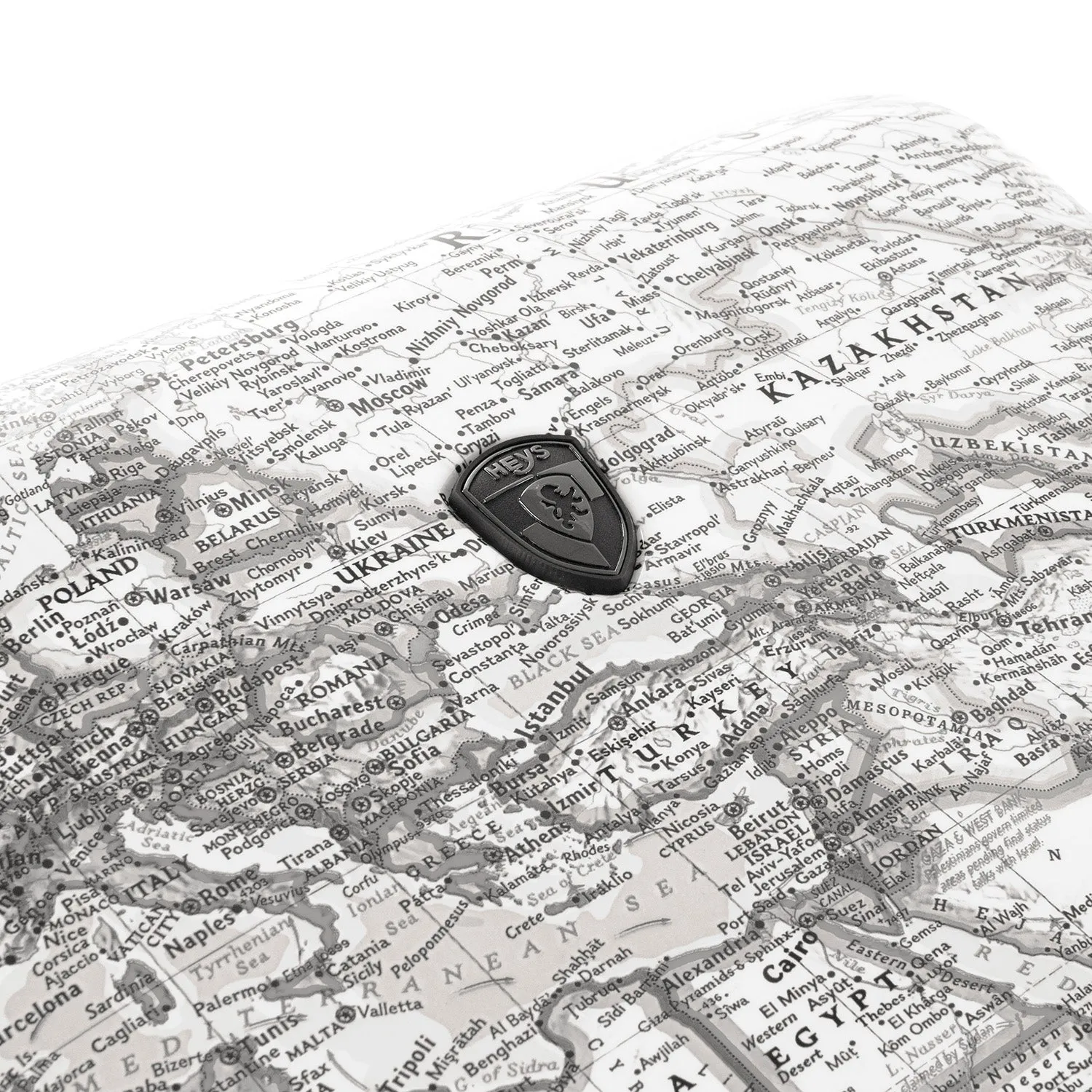 Journey 3G 26 Inch Fashion Spinner® Luggage - Black/White Map