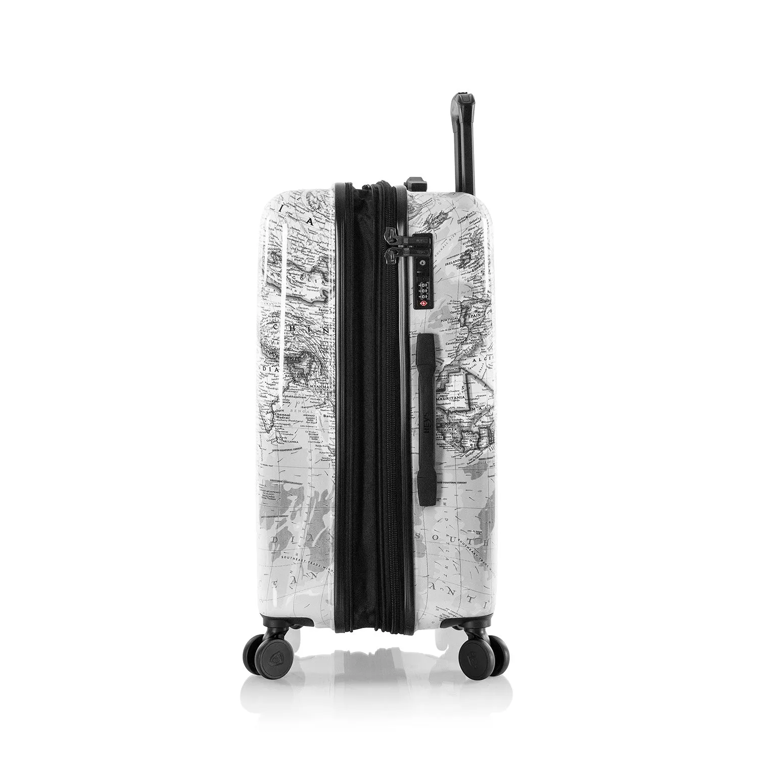 Journey 3G 26 Inch Fashion Spinner® Luggage - Black/White Map