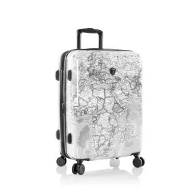 Journey 3G 26 Inch Fashion Spinner® Luggage - Black/White Map
