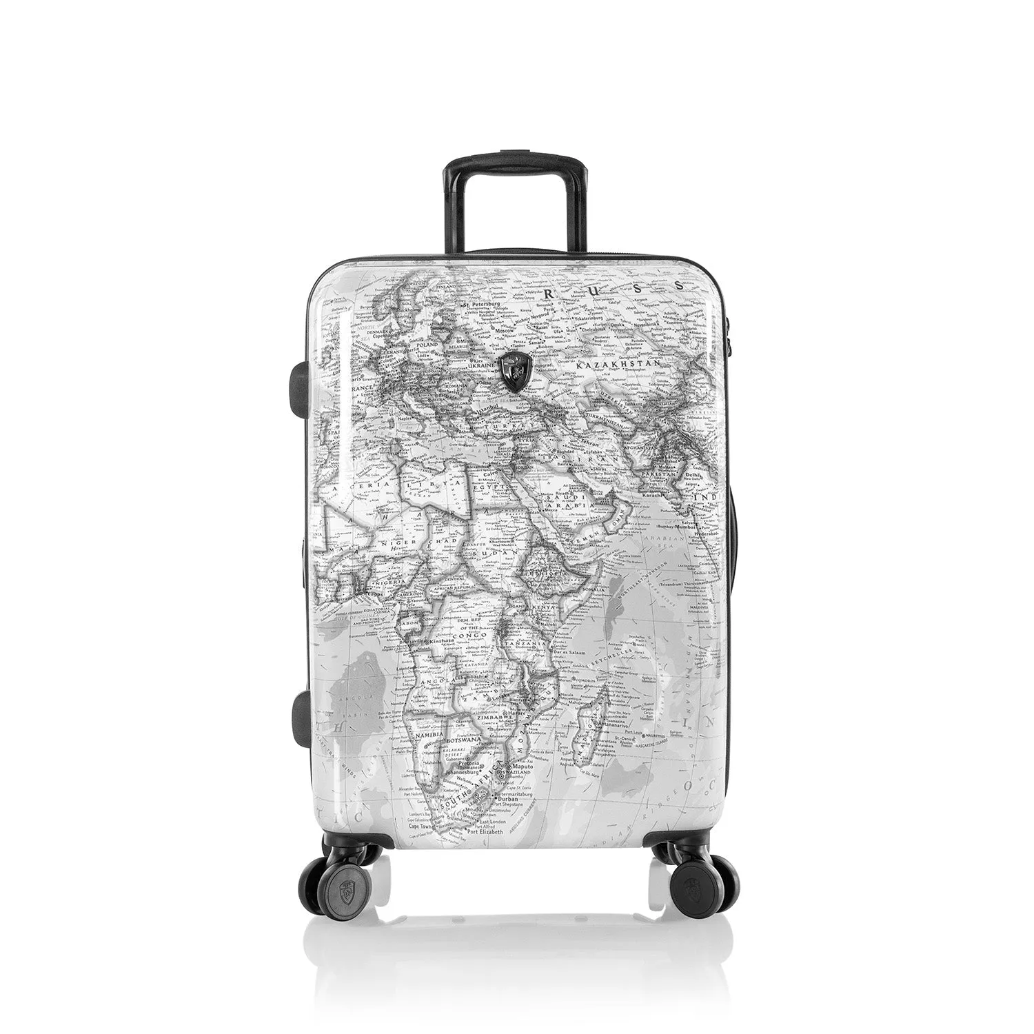 Journey 3G 26 Inch Fashion Spinner® Luggage - Black/White Map