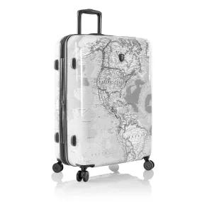 Journey 3G 30 Inch Fashion Spinner® Luggage - Black/White Map