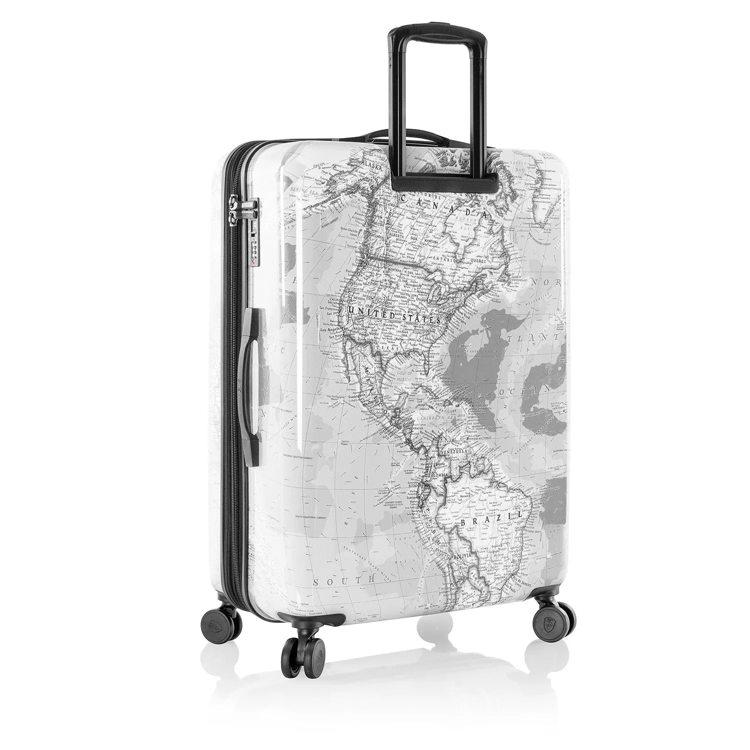 Journey 3G 30 Inch Fashion Spinner® Luggage - Black/White Map