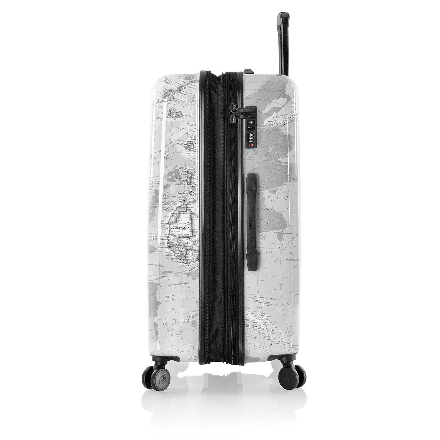 Journey 3G 30 Inch Fashion Spinner® Luggage - Black/White Map
