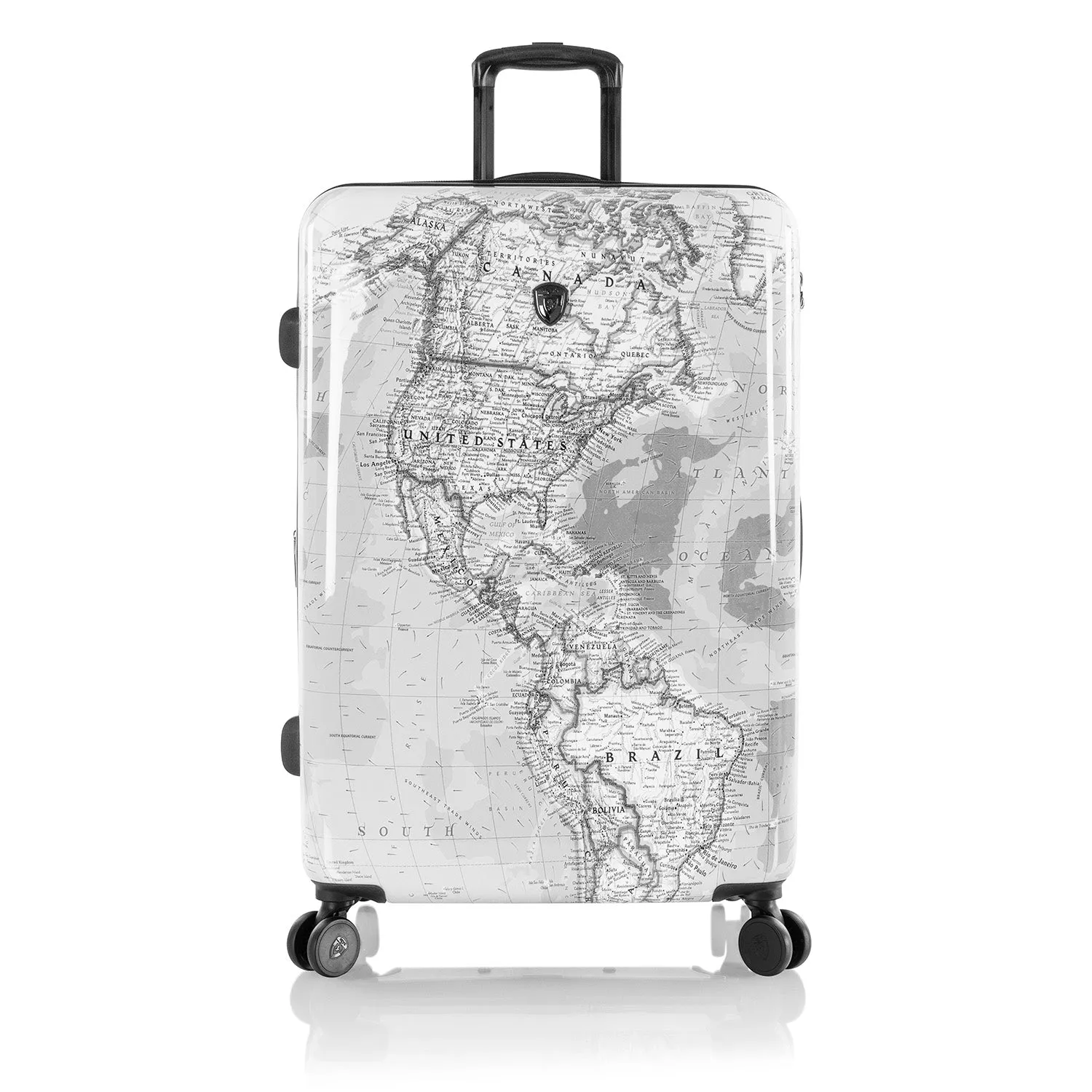Journey 3G 30 Inch Fashion Spinner® Luggage - Black/White Map