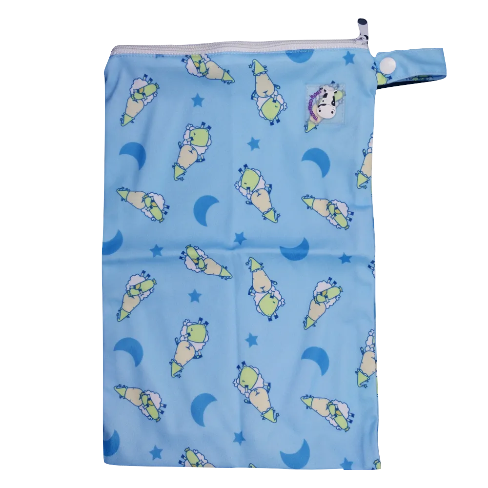 Moo Moo Kow Wet Bag Medium - BaaBaaSheepz Blue