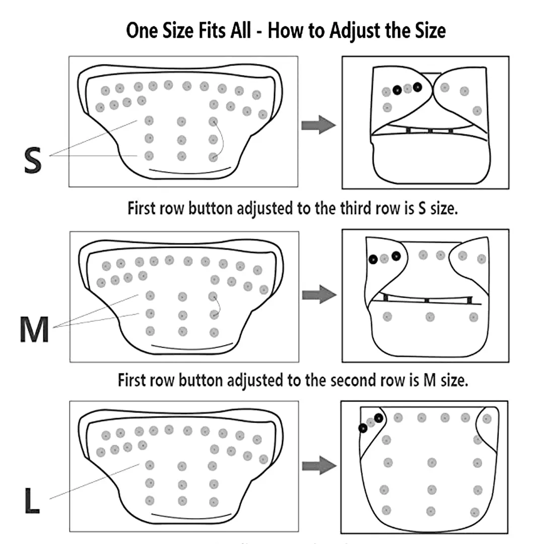 Purple Turtle Washable and Reusable Cloth Diaper with Inserts : Purple & Multicolour Cool Everyday Elements Pattern