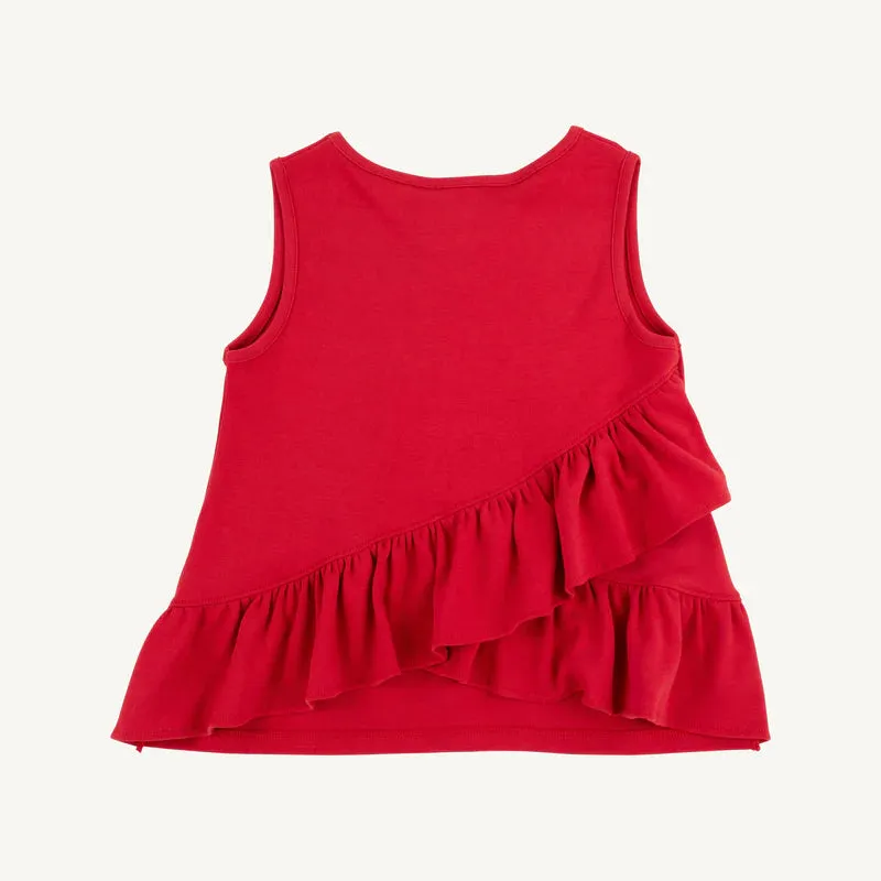 Red Love You Back Top