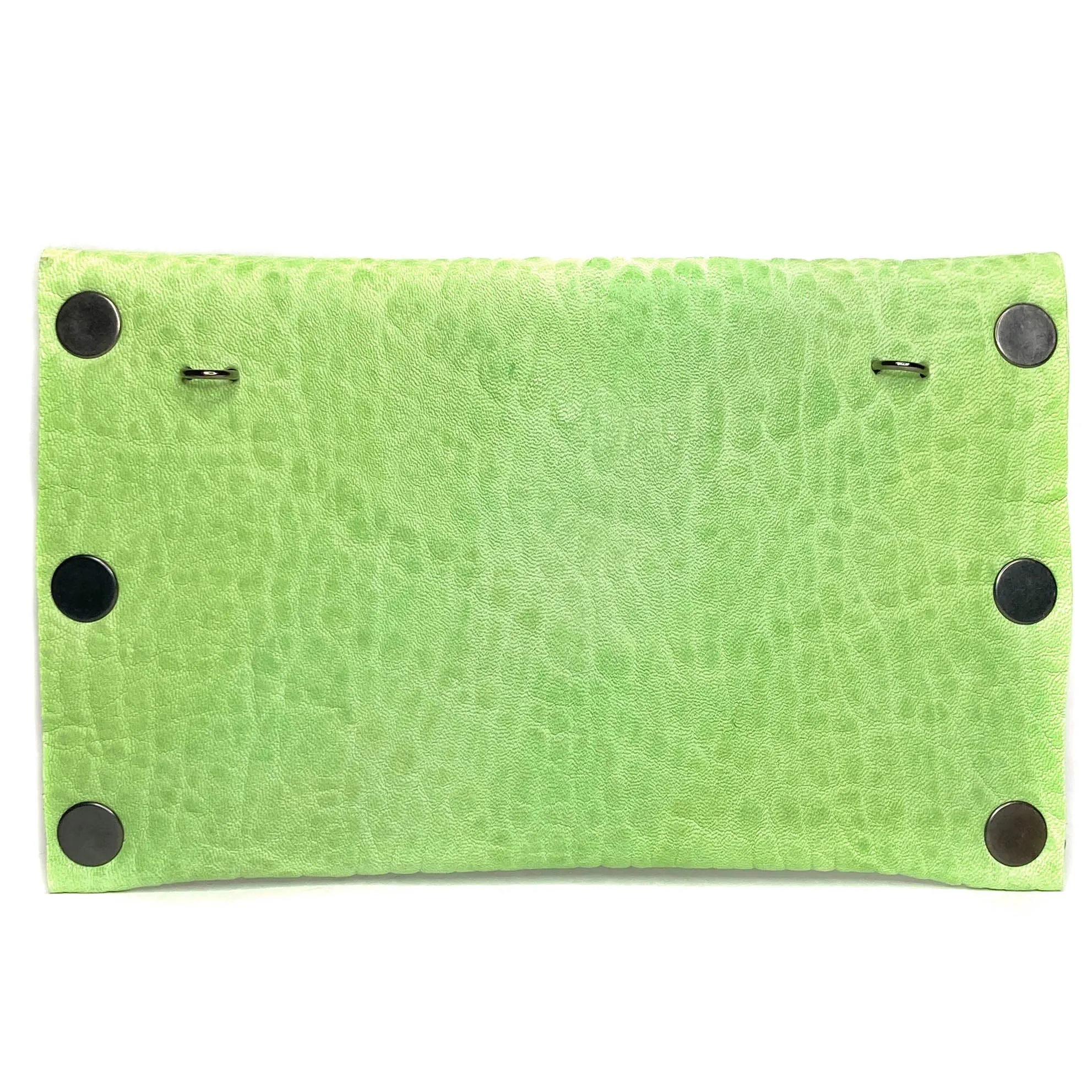 Seafoam Green snake-print Fringe Mini Clutch (wallet)