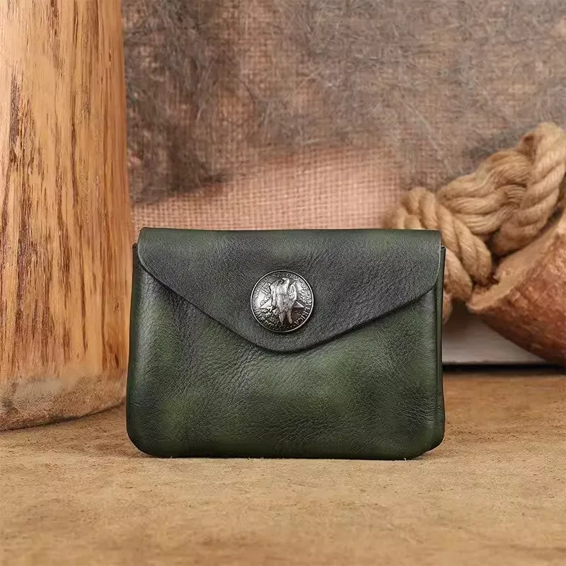 Womens Card And Coin Holder Genuine Leather Wallets For Ladies