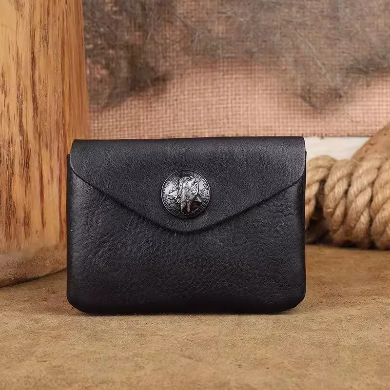 Womens Card And Coin Holder Genuine Leather Wallets For Ladies