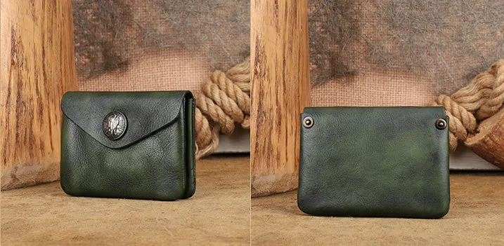 Womens Card And Coin Holder Genuine Leather Wallets For Ladies