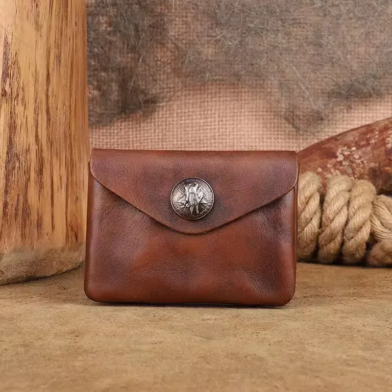 Womens Card And Coin Holder Genuine Leather Wallets For Ladies