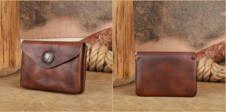 Womens Card And Coin Holder Genuine Leather Wallets For Ladies